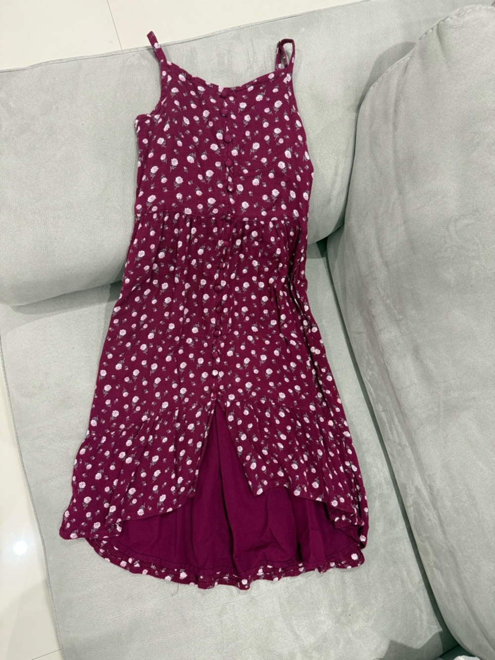 abercrombie kids berry pink polka dot dress